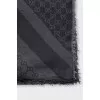Wool and silk scarf with signature print