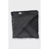 Wool and silk scarf with signature print