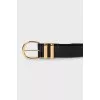 Black patent leather belt