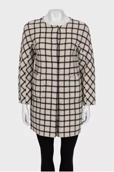 Двустороннее пальто в клетку