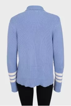 Blue pullover with buttons