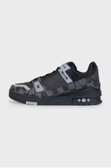 Men's black sneakers with logo