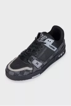 Men's black sneakers with logo