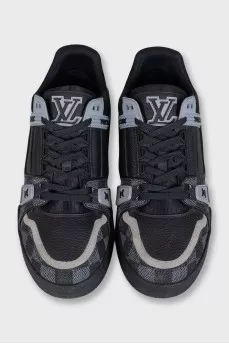 Men's black sneakers with logo