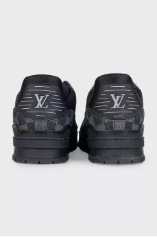 Men's black sneakers with logo