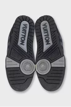 Men's black sneakers with logo