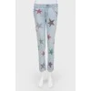 Star print jeans