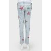 Star print jeans