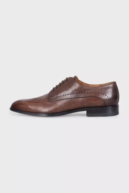 Men's brown leather brogues