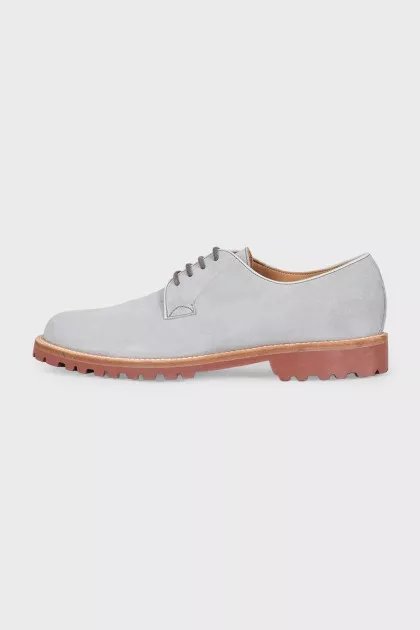 Men's gray suede shoes