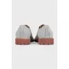 Men's gray suede shoes