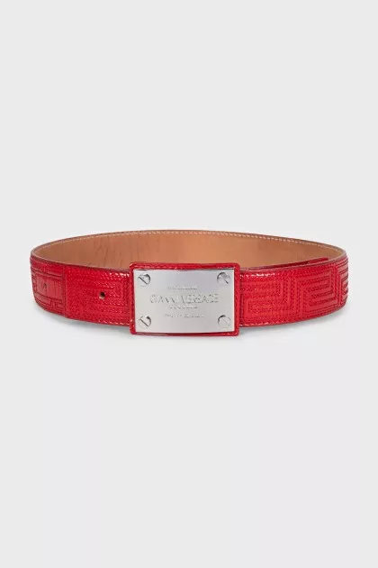 Patent leather belt