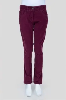 Burgundy corduroy trousers