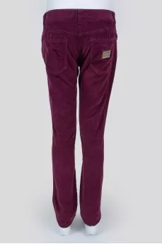 Burgundy corduroy trousers
