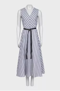 Gray fitted maxi dress