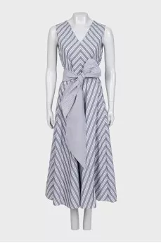 Gray fitted maxi dress