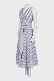 Gray fitted maxi dress