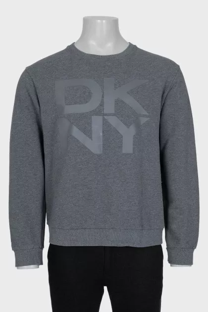 Men's gray sweatshirt with logo