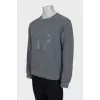 Men's gray sweatshirt with logo