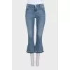 Flared jeans with a ripped effect