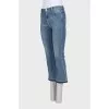 Flared jeans with a ripped effect