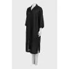Black button-down maxi dress