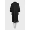 Black button-down maxi dress