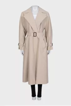 Fitted wrap trench coat