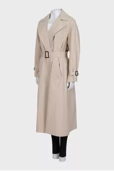 Fitted wrap trench coat
