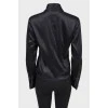 Black silk blouse with rhinestones