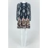 Blue dress with lightning drawings