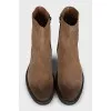 Men's brown suede shoes