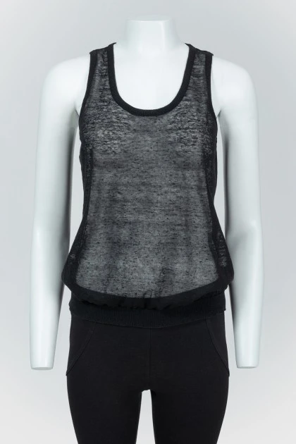 Transparent linen tank