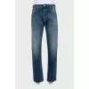 Men's high-waist straight jeans