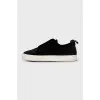 Velvet slip-on sneakers