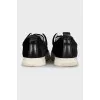 Velvet slip-on sneakers