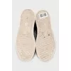 Velvet slip-on sneakers