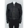 Black Skull Print Nylon Jacket