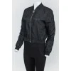 Black Skull Print Nylon Jacket