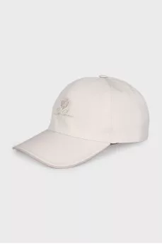 Men's plain cap with embroidered logo