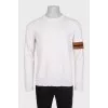 Men's white wool jumper