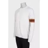 Men's white wool jumper
