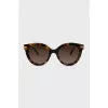 Round frame sunglasses with print