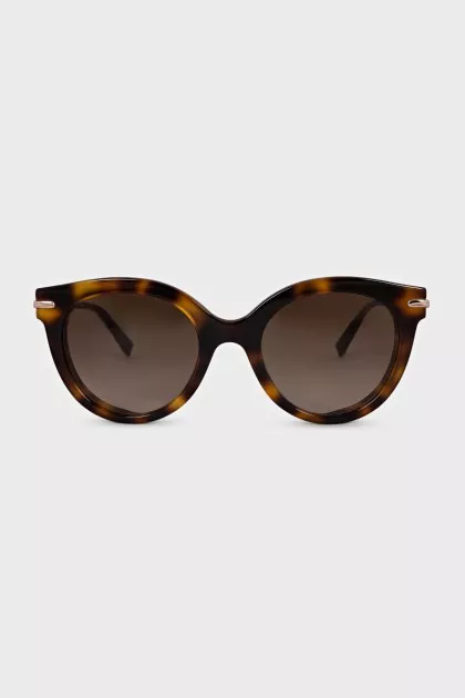 Round frame sunglasses with print