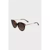 Round frame sunglasses with print