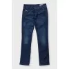 Skinny blue jeans