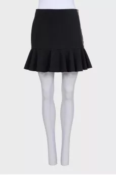Black bodycon skirt with logo