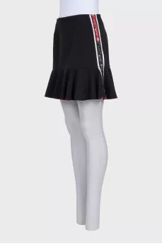 Black bodycon skirt with logo