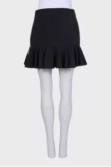 Black bodycon skirt with logo