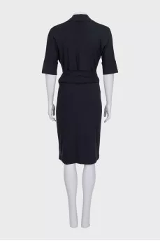 Solid color dress with 3/4 sleeves